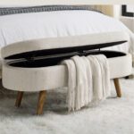Tufted Sherpa Ottoman Bench – Sleek & Stylish Accent Piece