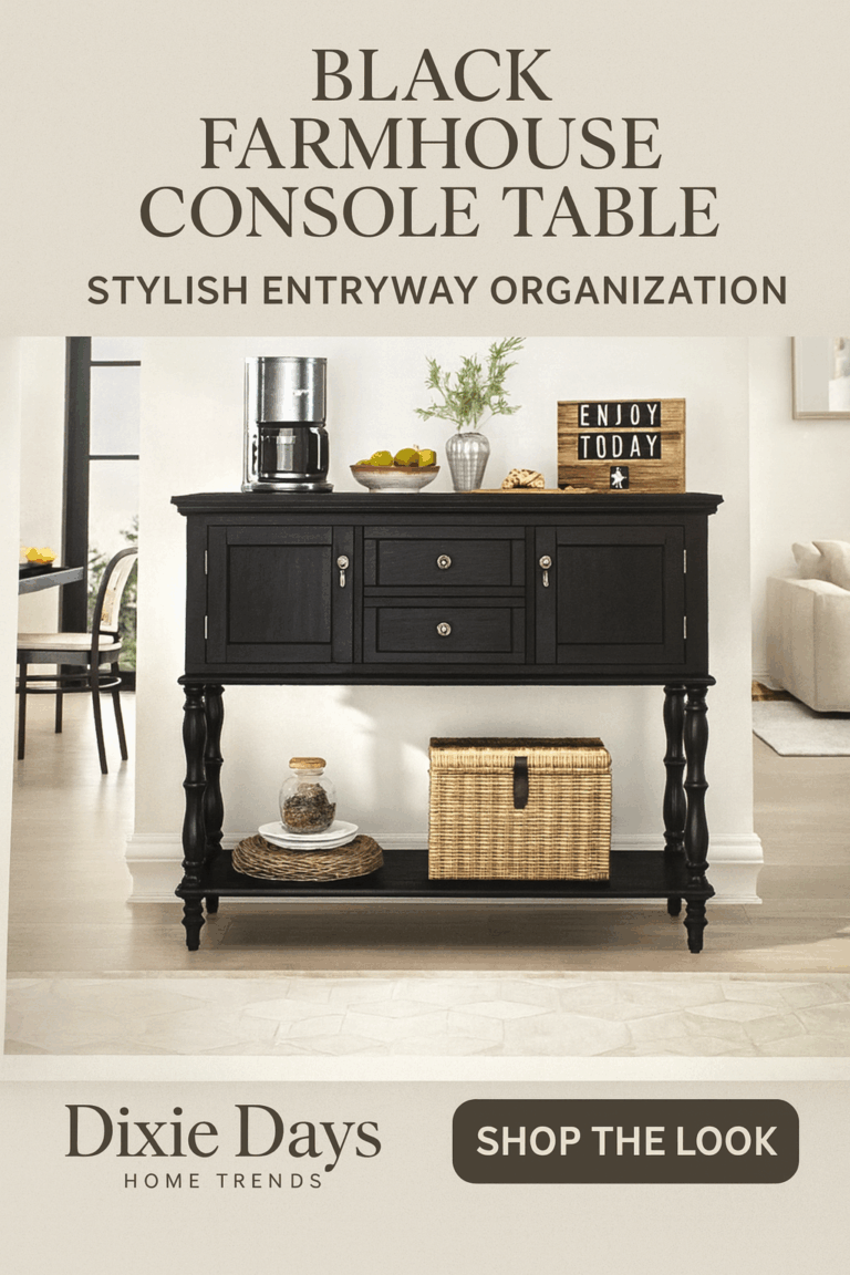 French Country Charm: Black Accents with Farmhouse Elegance