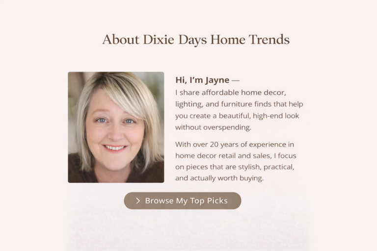 About Dixie Days Home Trends – Jayne sharing home decor finds and styling ideas